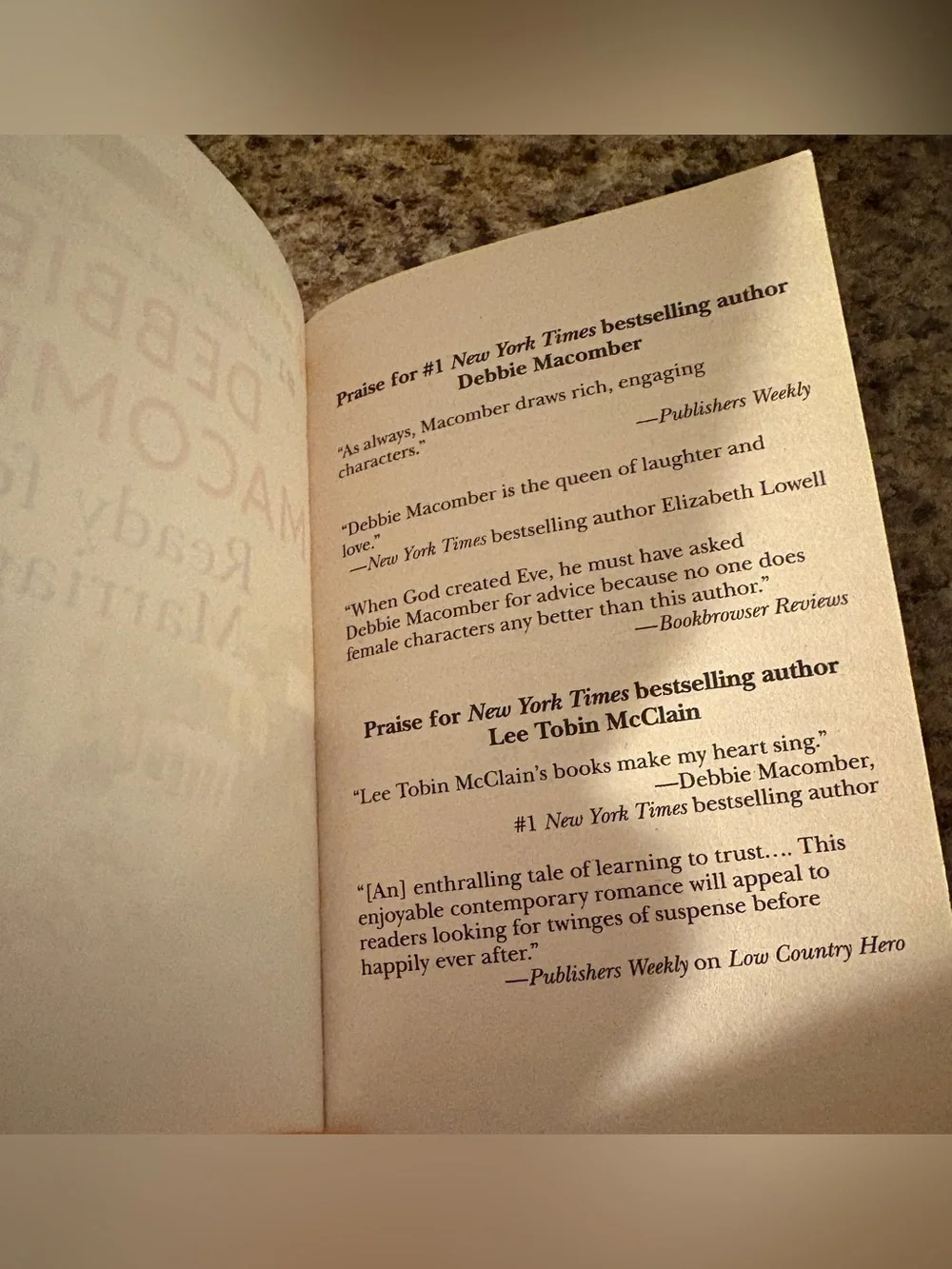 Debbie Macomber- Ready for Marriage & Alaska Cookies Paperback Novel Bundle